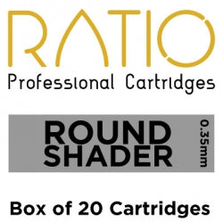 
                  
                    Load image into Gallery viewer, Box of 20 Ratio Round Shader Cartridge Needles 0.35
                  
                