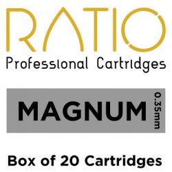 Box of 20 Ratio Flat Magnum Cartridge Needles 0.35