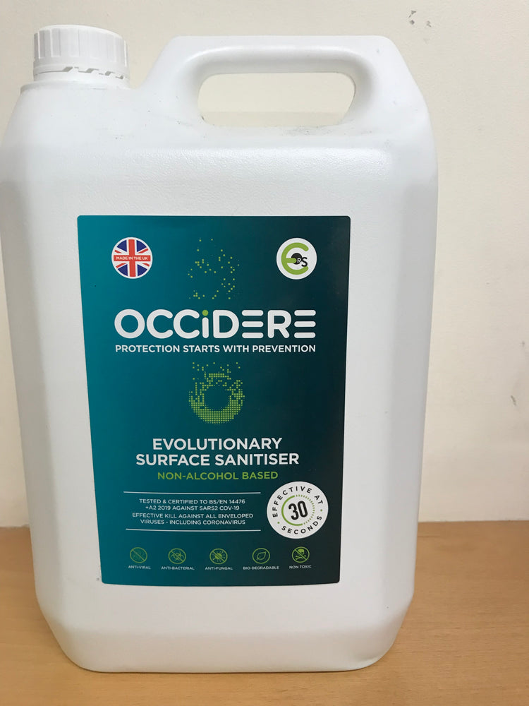 OCCIDERE® MULTI SURFACE CLEANER - 3 in 1, Sanitiser, Disinfectant, Cleaner ( 5 LITRE ), Non Alcohol based